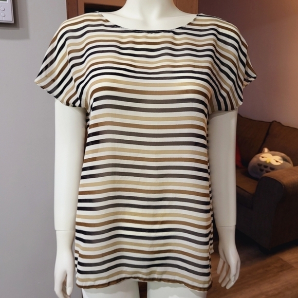 UNIQLO - Striped sheer Tees - Picture 1 of 9